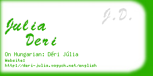 julia deri business card
