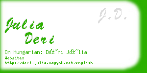 julia deri business card